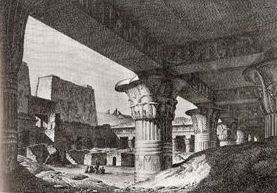 Intérieur deu temple d’Apollinnopolis, à Edfou.