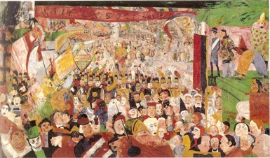 James Ensor, L’entrée du Christ à Bruxelles en 1889.