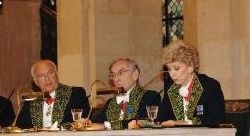 De gauche à droite, Pierre Nora, Yves Pouliquen, Hélène Carrère d’Encausse.