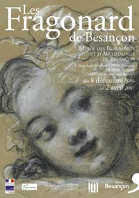 Affiche  de l’exposition Fragonard à Besançon (25).
