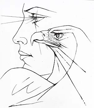 Visage à l’aigle I