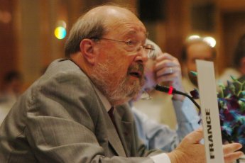 Michel Petit, lors d’un rassemblement du GIEC.