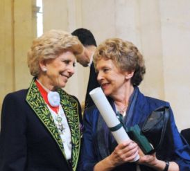 Hélène Carrère D’Encausse et Mona Ozouf, le 13 juin sous la Coupole