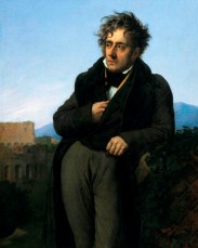 Portrait de Chateaubriand méditant sur les ruines de Rome, 1848