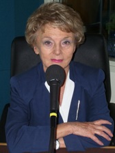 Mona Ozouf au micro de Canal Académie