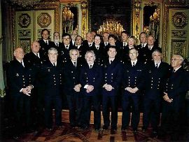 Réunion des POM à l’Etat Major, dans les salons de l’Hôtel de la Marine