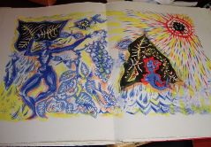 Lithographie de Jean Lurçat, extraite de "La fable du monde" de jules Supervielle qu’il illustra.