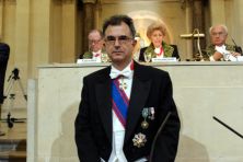 Emilio Marin, membre de l’Institut associé étranger de l’Académie des inscriptions et belles-lettres, le 23 octobre 2007, sous la Coupole