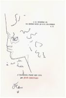 Dédicace de Jean Cocteau à Lucien Clergue