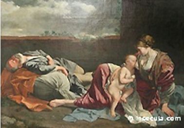 Orazio GENTILESCHI, Rest during the Flight into Egypt (Repos pendant la fuite en Egypte, Vienna KHM