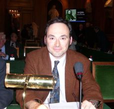 Marc Smith de l’École des Chartes, le 7 décembre 2007, à l’Académie des inscriptions et belles-lettres