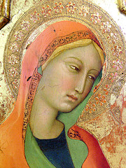 Lippo Memmi. Sainte Marie Madeleine, détail.