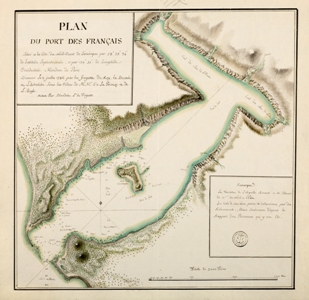 Plan du Port des Français, par Blondéla, 1786  - Centre Historique des Archives Nationales © MnM\/A. Fux