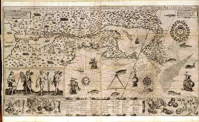 Carte géographique de la Nouvelle-France, dessinée par Samuel de Champlain en 1612