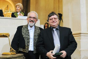 Jean Dercourt et Yves Frégnac, sous la Coupole le 12 juin 2008