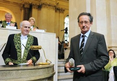 Jean-François Bach et Philippe Janvier, sous la Coupole le 12 juin 2008