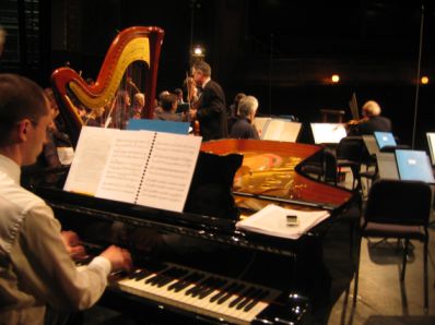 Les musiciens de l’Orchestre Pasdeloup en répétition, 12 avril 2008