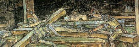 Georges  Desvallières (1861-1950) Jésus cloué sur la Croix