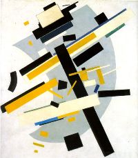 Malevitch, Suprématisme Supremus N°58 avec jaune et noir, 1916