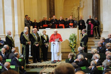 Discours du Pape Benoît XVI sous la Coupole de l’Institut de France
