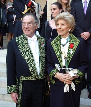 Philippe Beaussant et Hélène Carrère d’Encausse de l’Académie française, le 23 octobre 2008, Institut de France