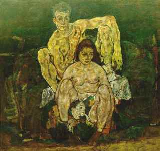 Egon Schiele La Famille, 1918. Huile sur toile.