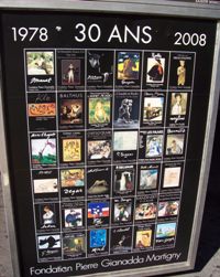 Affiche anniversaire des trente ans de la fondation Gianadda