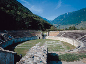 Amphithéâtre romain IIe-IVe siècle ap. J.-C.) à Martigny