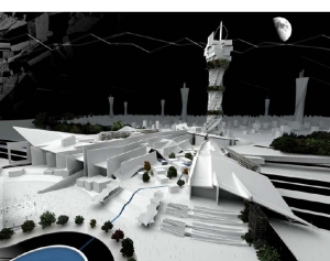 Image du projet de Vincent Champier,  Le Nouvel Etablissement Humain, Le trait d’union architectural  , 1<sup>er<\/sup> Prix du Grand Prix d’Architecture 2008