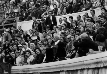 Photographie de Lucien Clergue, Picasso, Arênes de Nîmes, 1963