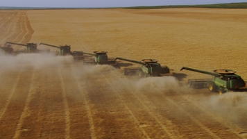 Moisson de blé près de Lamar, Colorado, Etats-Unis (38°32’ N -102°55’ O)