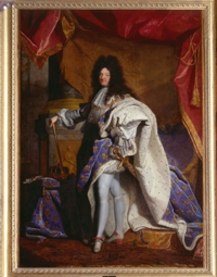 Louis XIV en grand costume royal en 1701