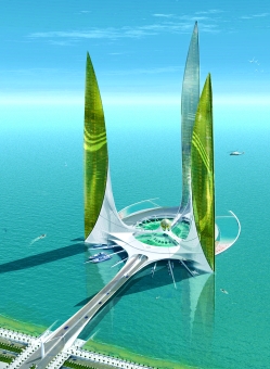 City of the Ocean (Emirats Arabes Unis), projet en cours de Jacques Rougerie