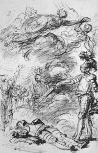 Renaud fait avouer ses crimes à Polinesse avant qu’il n’expire (chant V)