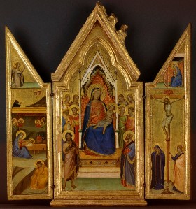 Bernardo DADDI – Triptyque avec la Vierge en Majesté, vers 1340-45, Musée Lindenau, Altenbourg