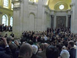 Installation de Jacques Rougerie au sein de l’Académie des beaux-arts, sous la Coupole de l’Institut de France, 3 juin 2009