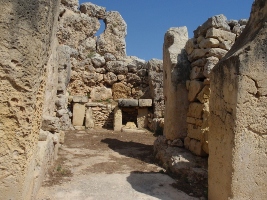 Ggantija à Gozo, chambre de l’un des sanctuaires.