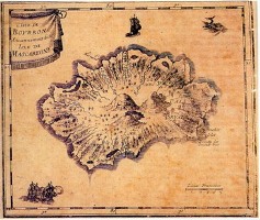 Carte de l’île Bourbon au XVI<sup>e<\/sup> siècle