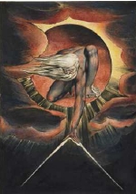 L’Europe prophétie : l’ancêtre des jours, 1794, eau-forte en relief de William Blake, University of Manchester