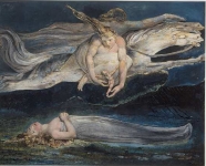 La Pitié, vers 1795 estampe en couleurs réhaussée à l’aquarelle de William Blake