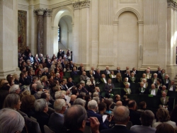 Installation d’Erik Desmazières au sein de l’Académie de beaux-arts, 14 octobre 2009, Coupole de l’Institut de France