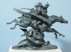 Antoine-Louis Barye, Angélique et Rgoer montés sur l’hippogriffe