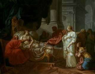 Jacques-Louis David, Erasistrate découvrant la cause de la maladie d’Antiochus, 1774