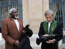 Ousmane Souw et Jean-Christophe Rufin de l’Académie française, 12 novembre 2009
