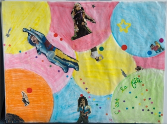 La fête. Dessin d’enfant tiré de L’alphabet des mots du cancer