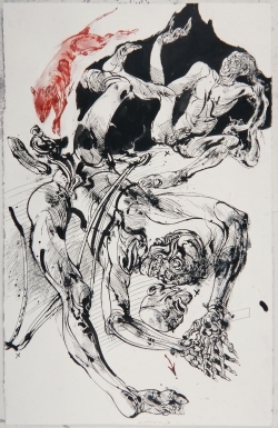 Vladimir Velickovic, "Corps", encre sur papier, 103 x 66 cm, 2006