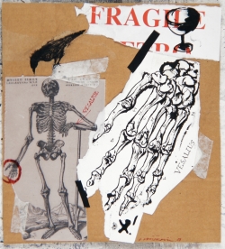 Vladimir Velickovic, Karton, encre et collage sur carton, 32 x 29 cm, 2008