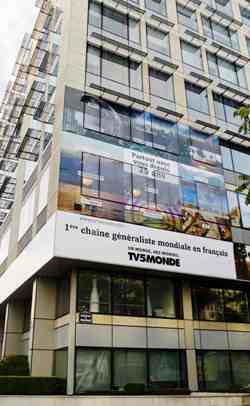 Façade de la chaîne de télévision TV5