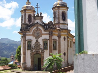 Une des nombreuses églises baroques d’Ouro Preto