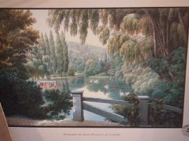 Illustration représentant une vue depuis le château de Malmaison